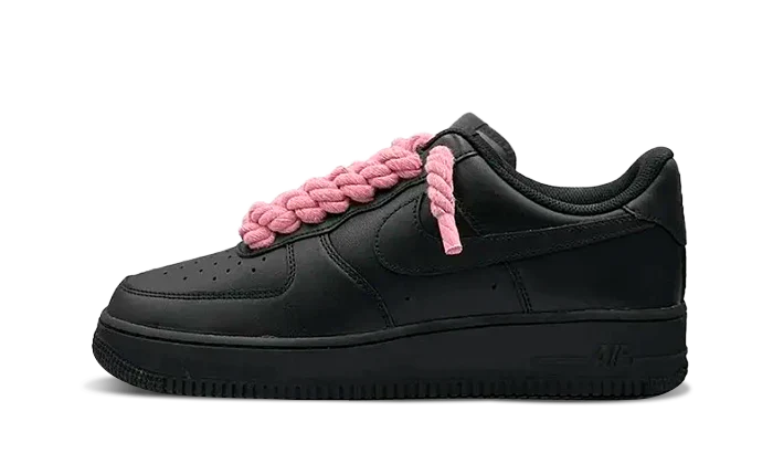 Air Force 1 Rope Laces Black Pink